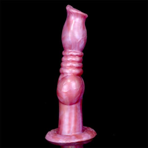 Luxuriously Soft Silicone Canine-Inspired Massage Wandin Glistening Crimson Red